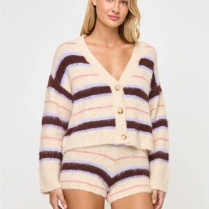 L*Space Montauk cardigan short set
